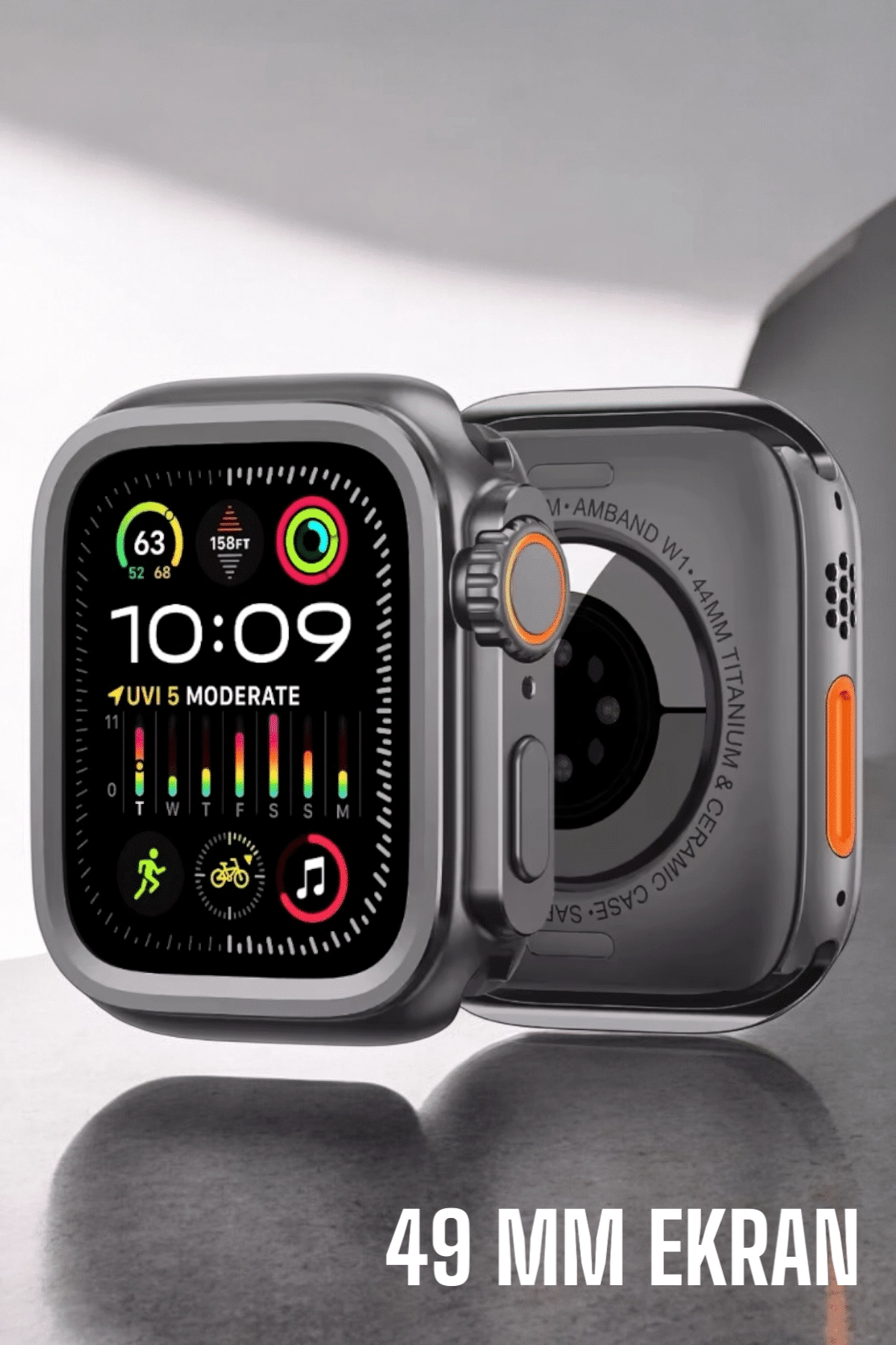 45 Mm Gri Kasa Ultra Akıllı Saat Sesli Görüşme, Sağlık Takibi, Suya Dayanıklı ( Lisinya )