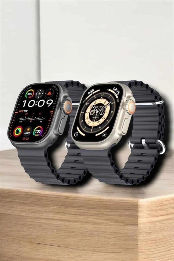 45 Mm Gri Kasa Ultra Akıllı Saat Sesli Görüşme, Sağlık Takibi, Suya Dayanıklı ( Lisinya )