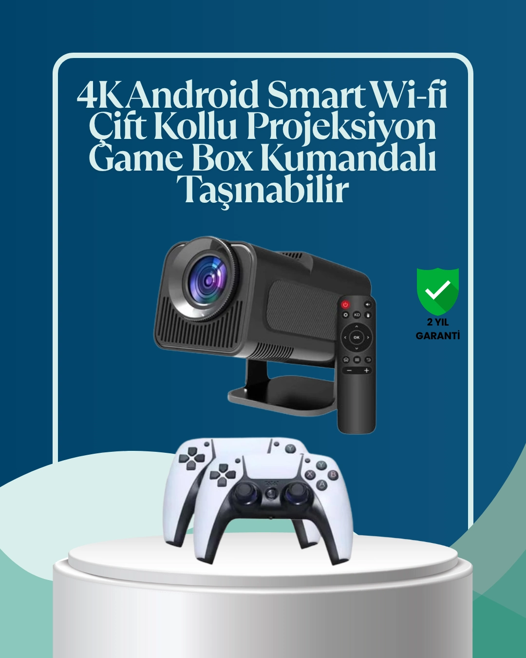 450 Ansı Lümen, 4k Destekli Kompakt Ev Projektörü ( Lisinya )