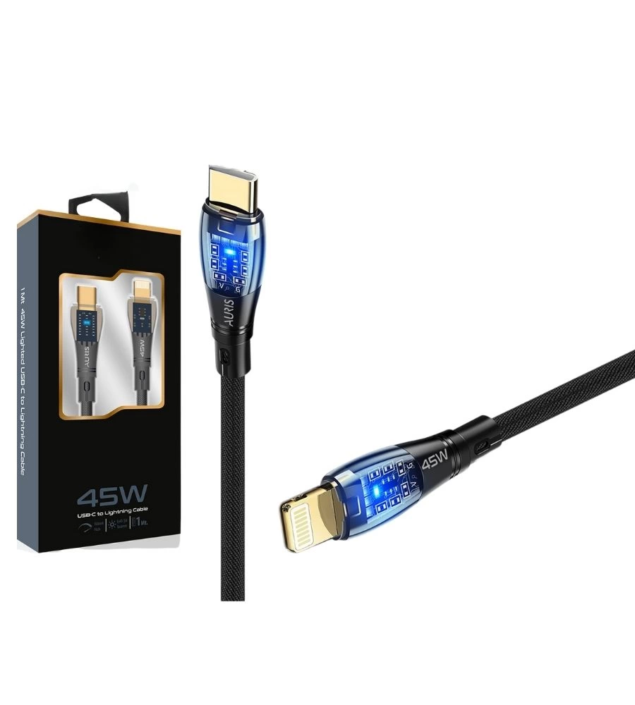 45w Usb-c Lightning Işıklı Şeffaf Kablo Hızlı Şarj, Dayanıklı Tasarım, İphone Ve İpad Uyumlu ( Lisinya ) 45w Usb-c Lightning Işıklı Şeffaf Kablo Hızlı Şarj, Dayanıklı Tasarım, İphone Ve İpad Uyumlu ( Lisinya )