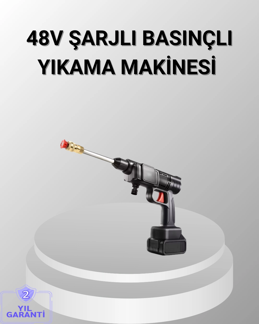 48v Kablosuz Yıkama Makinesi – 2 Pil, Köpük Tankı Ve Ayarlanabilir ( Lisinya )
