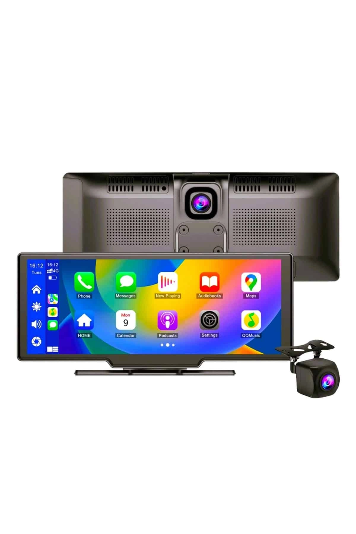 4k 10.2 İnç Çift Kameralı Araç Multimedya Ekranı Carplay Kablosuz Tüm Cihazlara Uyumlu ( Lisinya )