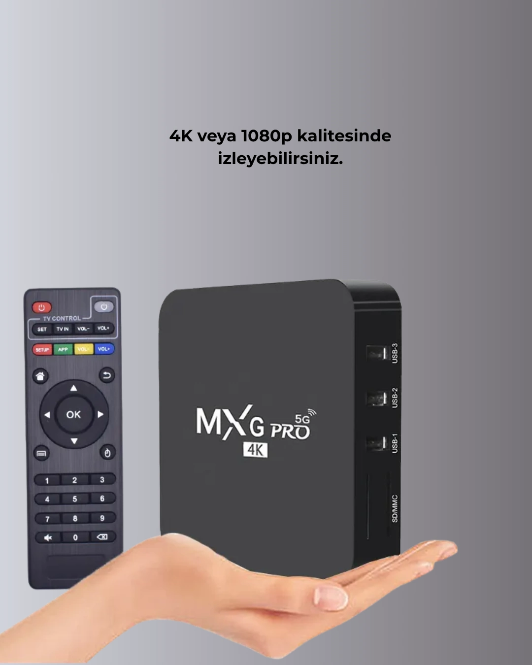 4k Android Tv Box – 2gb Ram 16gb Rom, Hızlı Wi-fi Bağlantılı Akıllı Medya Kutusu ( Lisinya )