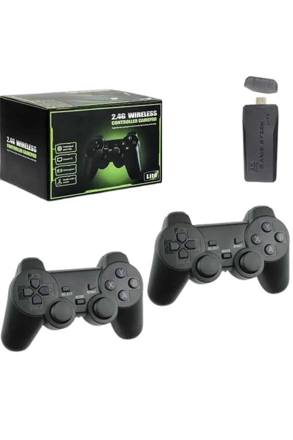 4k Game Stick Oyun Konsolu 2.4g Kablosuz Çift Kol Nostaljik Oyunlar ( Lisinya ) 4k Game Stick Oyun Konsolu 2.4g Kablosuz Çift Kol Nostaljik Oyunlar ( Lisinya )