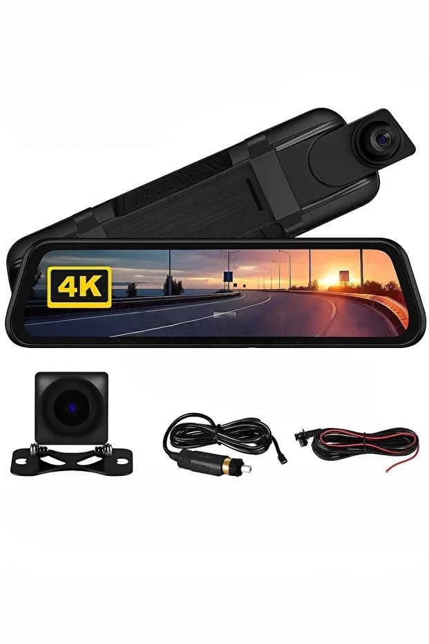 4k Ips Ekran Tam Dokunmatik 9.66” Dikiz Ayna Araç Içi Kamera (4k Ön 1080p Arka) | Carplay ( Lisinya )