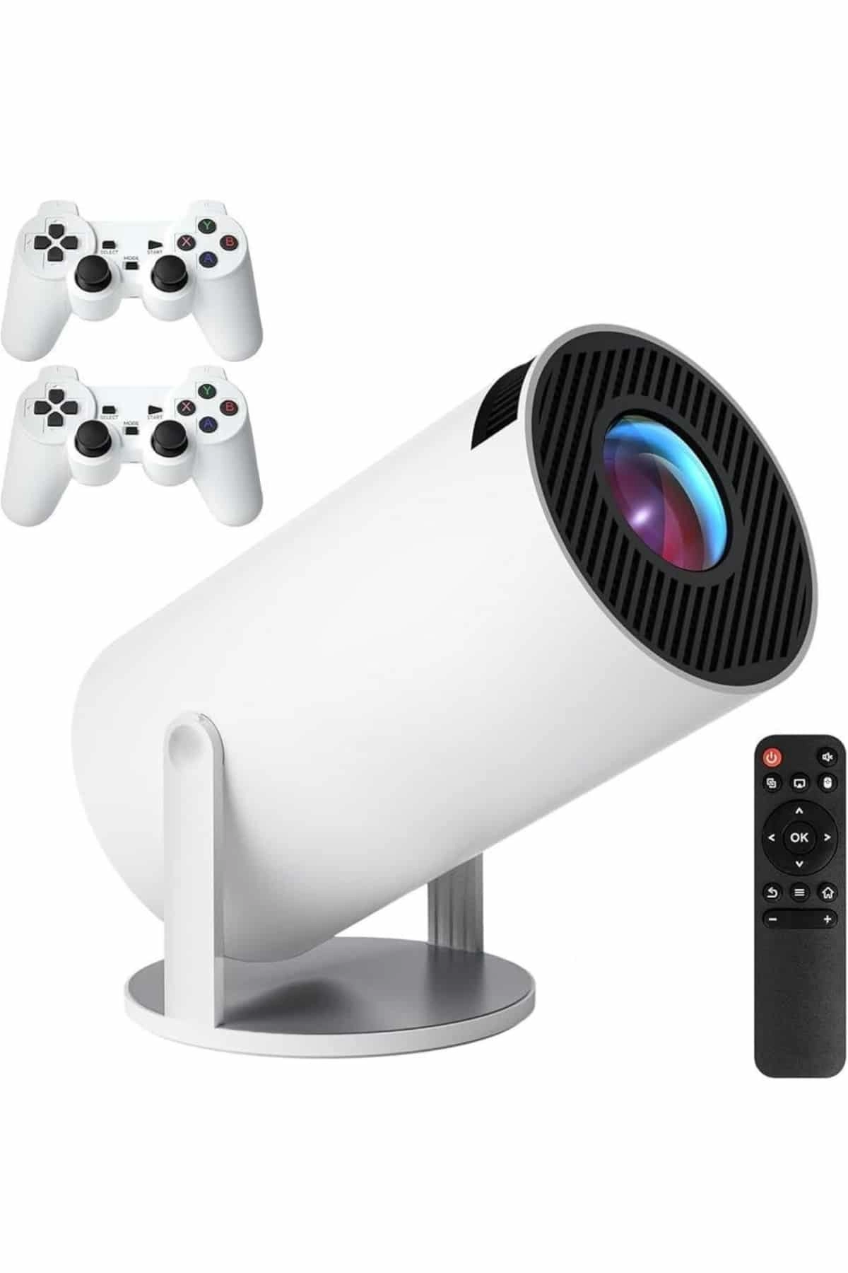 4k Wireless Çift Kollu Kumandalı Oyun Projeksiyonu Retro Video Oyunu ( Lisinya )