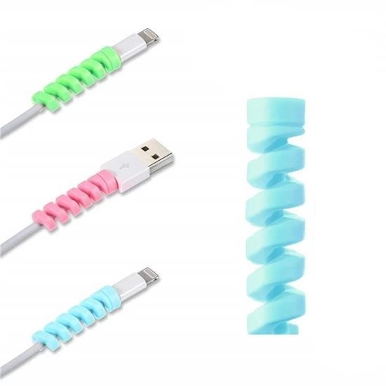 4lü Apple, Android Şaj Kablosu Koruyucu Silikon Spiral Yay Aparat ( Lisinya ) 4lü Apple, Android Şaj Kablosu Koruyucu Silikon Spiral Yay Aparat ( Lisinya )