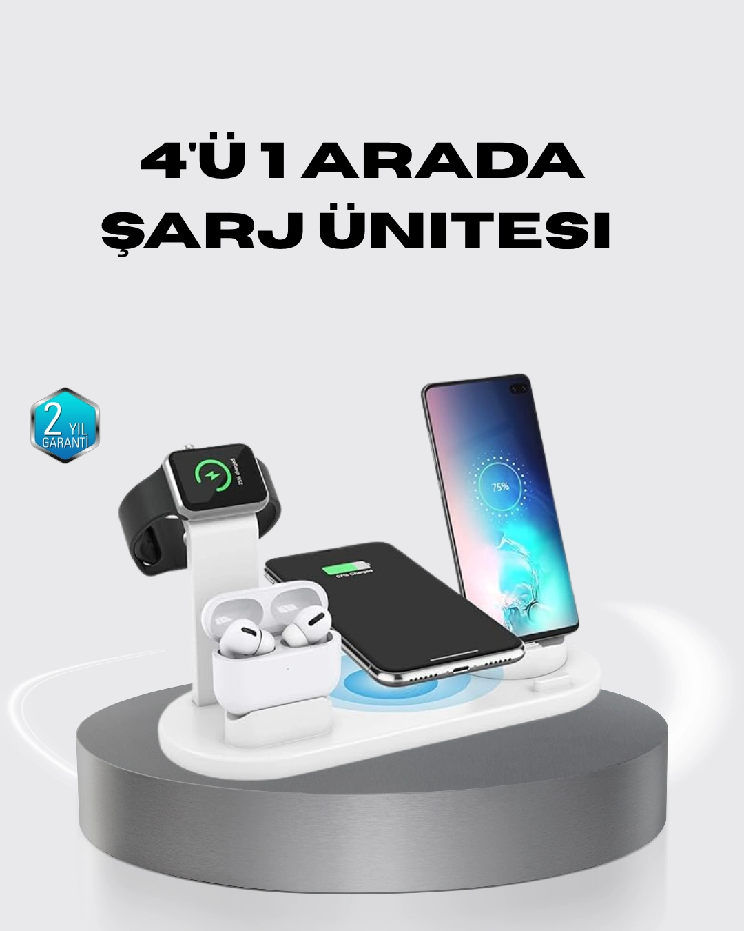 4’lü Apple Kablosuz Şarj Standı İphone Watch Ve Airpods Çoklu Şarjlı ( Lisinya ) 4’lü Apple Kablosuz Şarj Standı İphone Watch Ve Airpods Çoklu Şarjlı ( Lisinya )