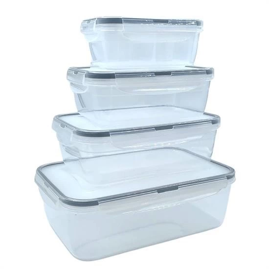 4lü İç İçe Sızdırmaz Contalı Kilitli Kapaklı Plastik Erzak Saklama Kapları Lc315 ( Lisinya ) 4lü İç İçe Sızdırmaz Contalı Kilitli Kapaklı Plastik Erzak Saklama Kapları Lc315 ( Lisinya )