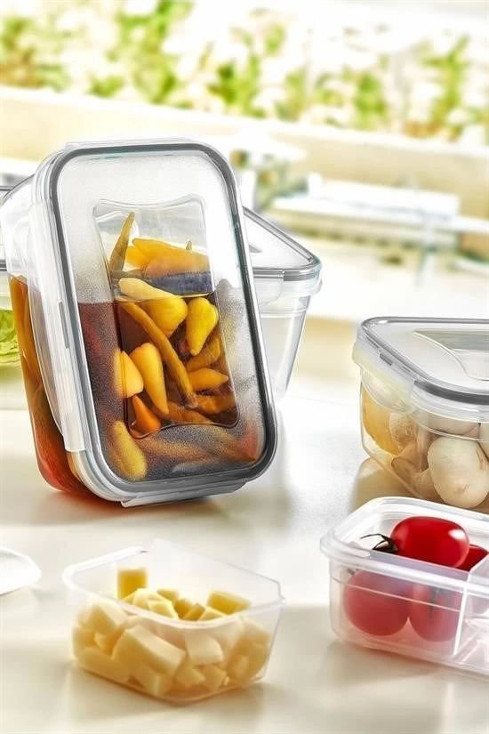 4lü İç İçe Sızdırmaz Contalı Kilitli Kapaklı Plastik Erzak Saklama Kapları Lc315 ( Lisinya ) 4lü İç İçe Sızdırmaz Contalı Kilitli Kapaklı Plastik Erzak Saklama Kapları Lc315 ( Lisinya )