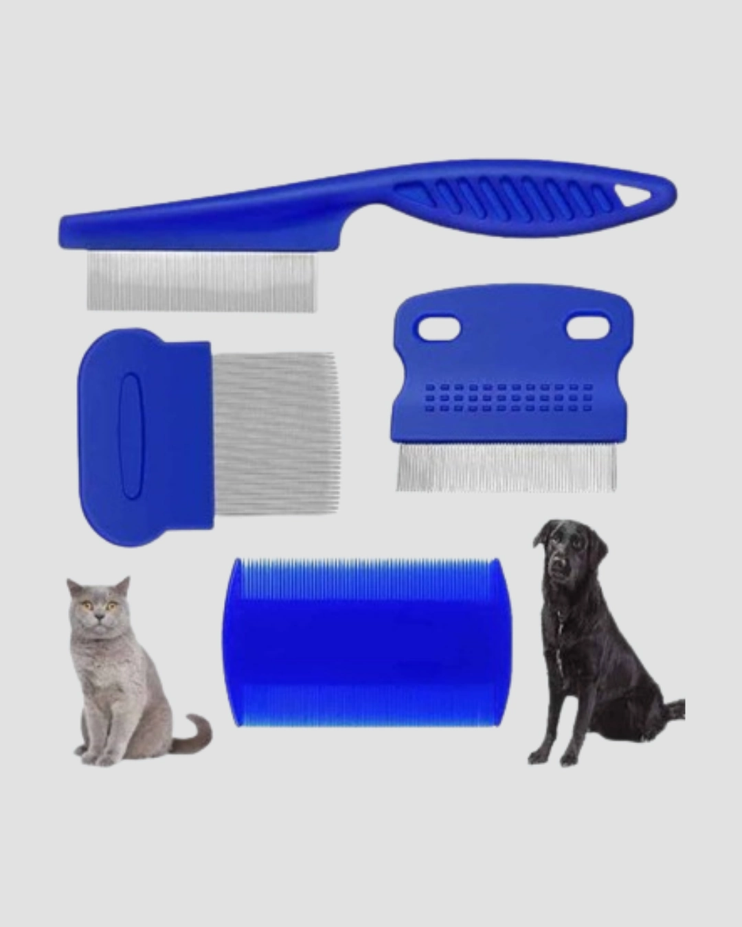 4’lü Kedi Köpek Tüy Temizleme Seti – Paslanmaz Çelik,ergonomik Ve Uzun Ömürlü ( Lisinya )