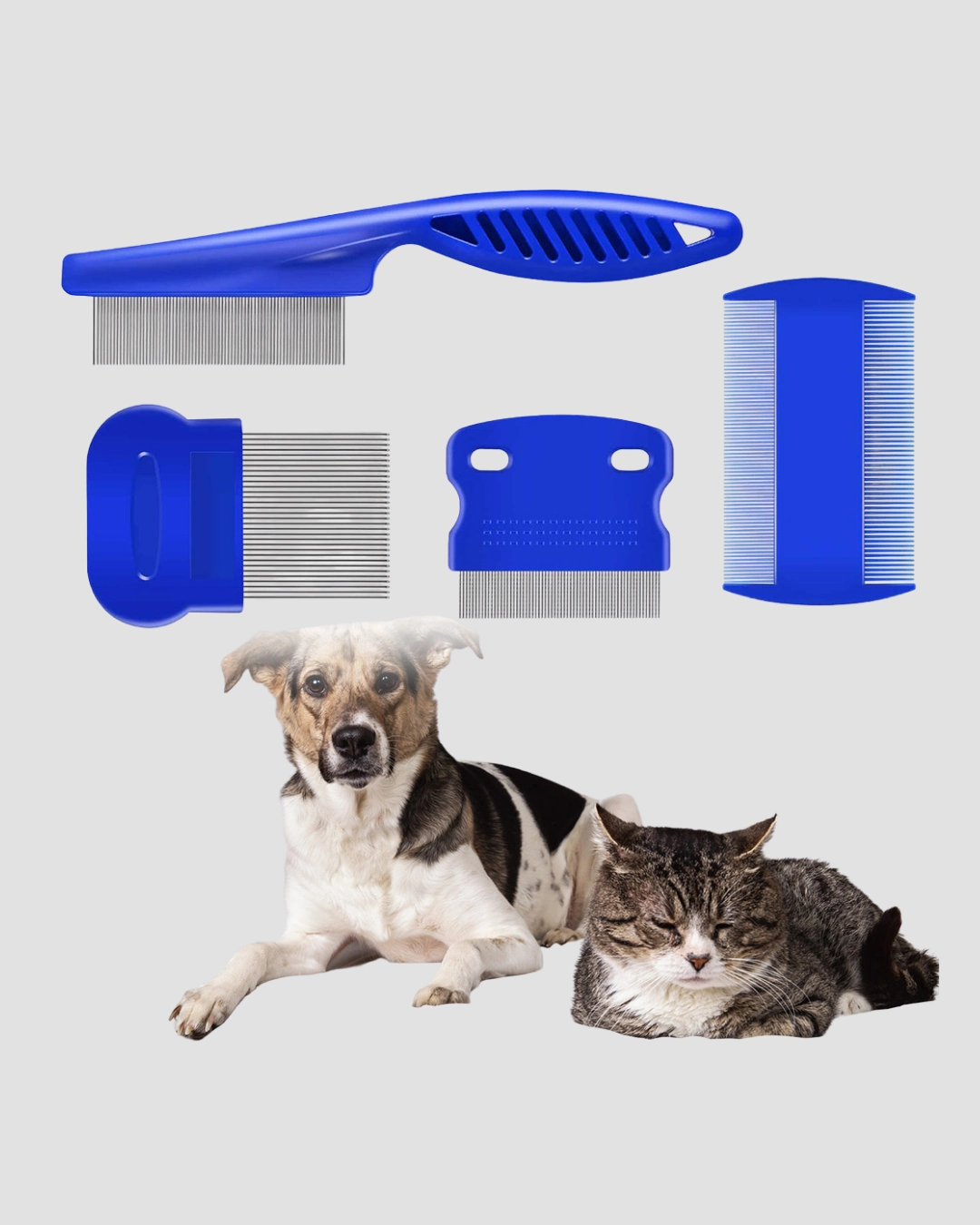 4’lü Kedi Köpek Tüy Temizleme Seti – Paslanmaz Çelik,ergonomik Ve Uzun Ömürlü ( Lisinya )