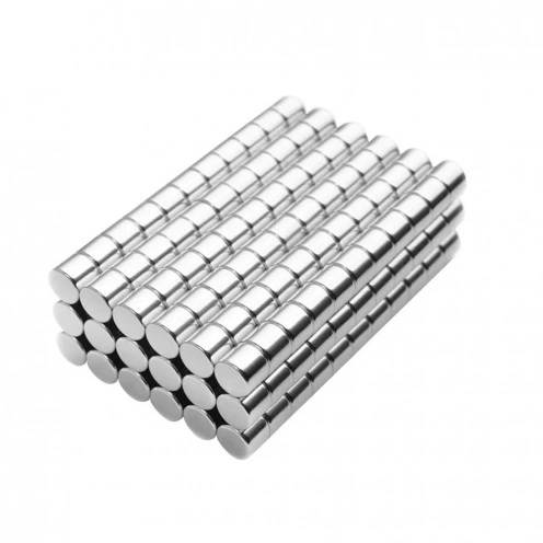1 Adet 4x4 Mm Yuvarlak Neodyum Mıknatıs N35 Güçlü Magnet Nikel Kaplama ( Lisinya )