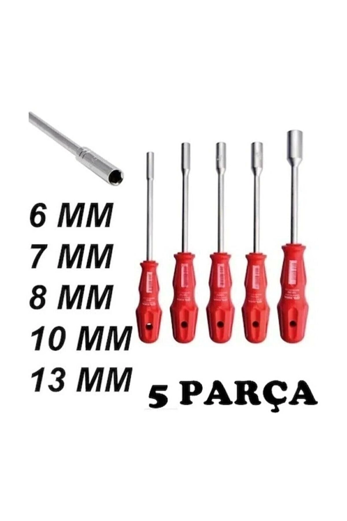 5 Adet Lokma Anahtar Tornavida 6/7/8/10/13/mm Metal Altıgen ( Lisinya ) 5 Adet Lokma Anahtar Tornavida 6/7/8/10/13/mm Metal Altıgen ( Lisinya )