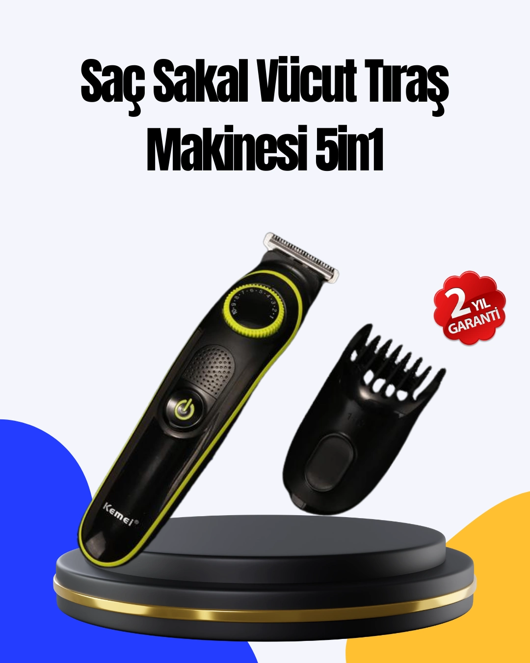 5 Başlıklı Çok Fonksiyonlu Saç Kesme Ve Sakal Düzeltme Makinesi Erkek Bakım Aleti ( Lisinya )