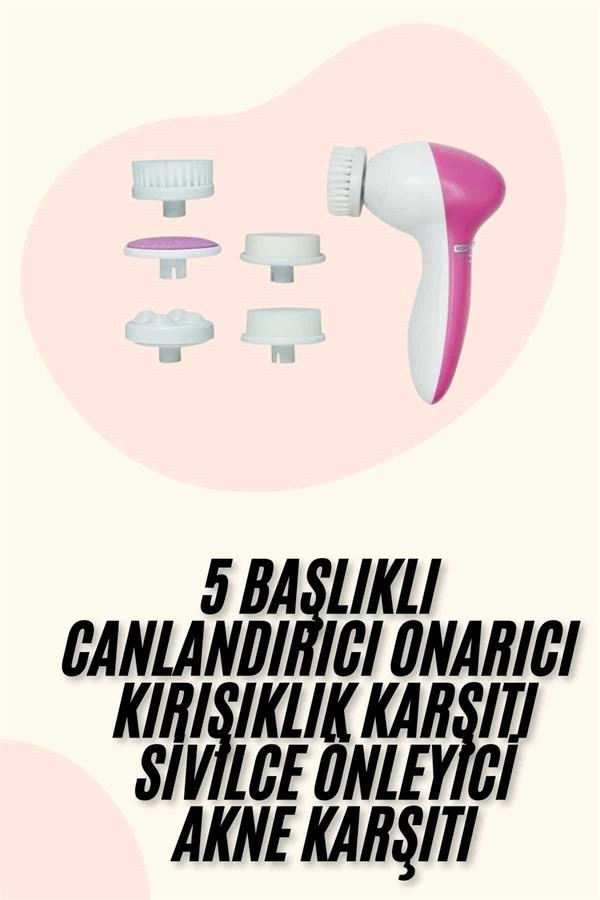 5 Başlıklı Titreşimli Cilt Temizleme Seti Canlandırıcı Ve Onarıcı ( Lisinya )