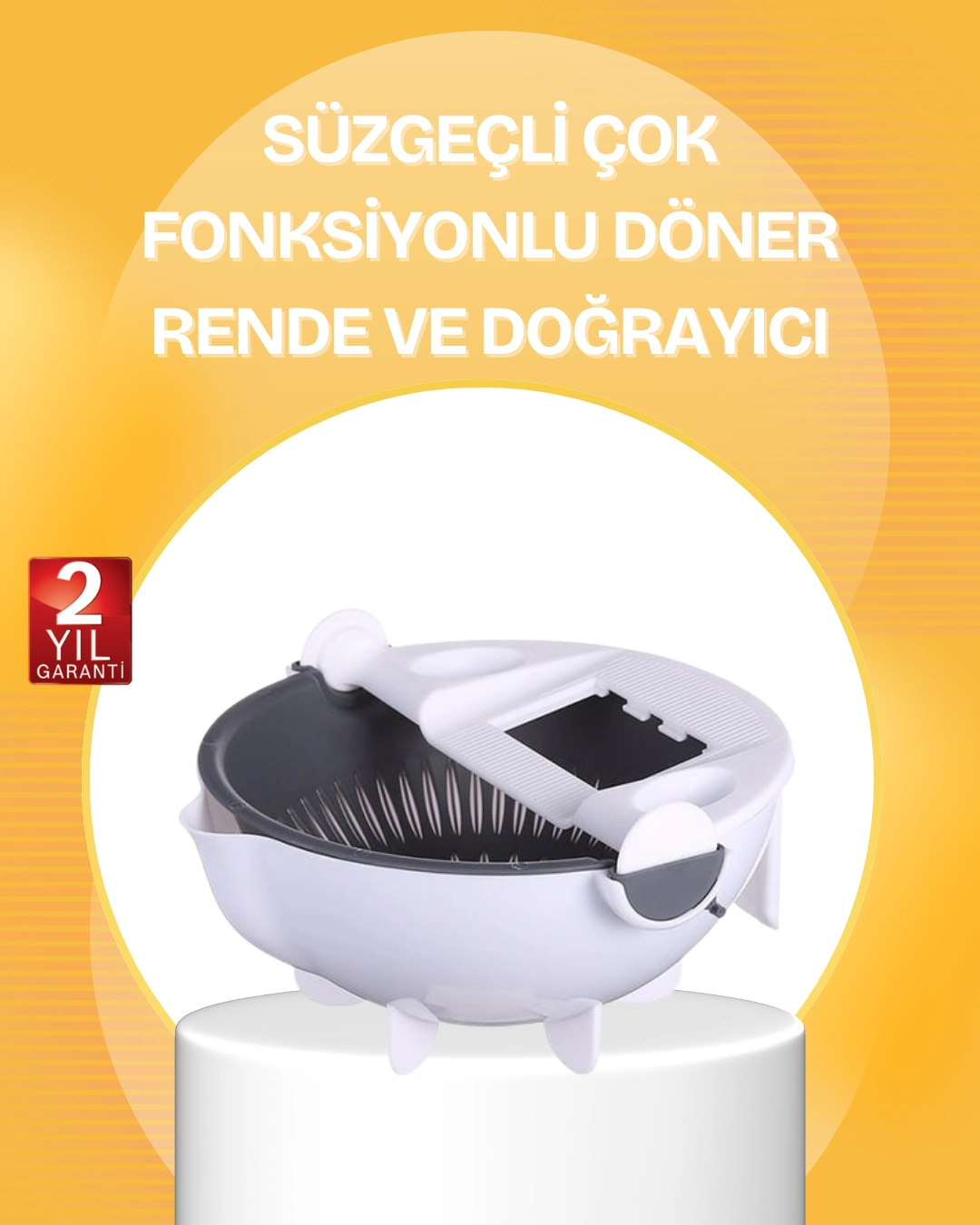 5 Fonksiyonlu Döner Süzgeçli Rende Ve Dilimleyici At ( Lisinya )