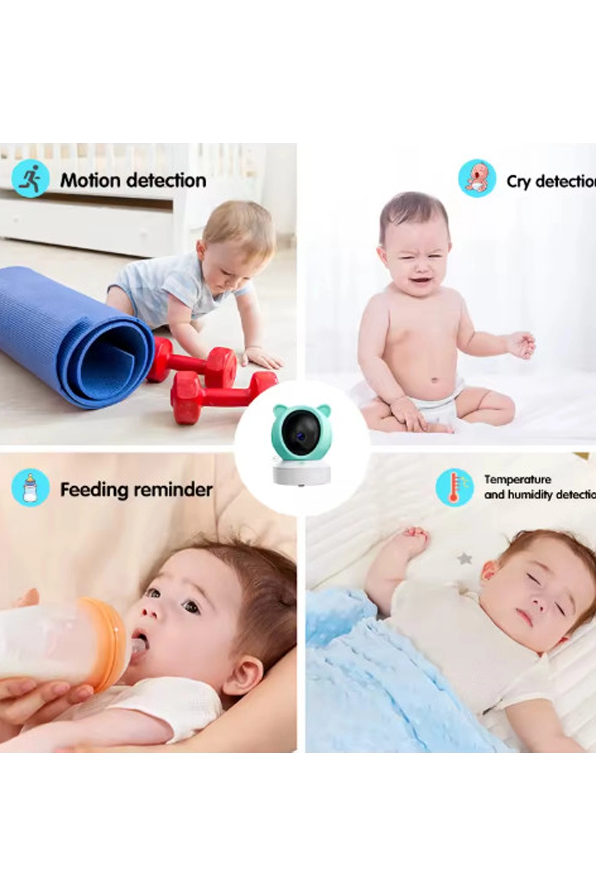 5 Inc Ekran Bebek Kamerası Monitörlü Konuşma Özellikli Işıklı Gece Görüslü Kamera ( Lisinya )