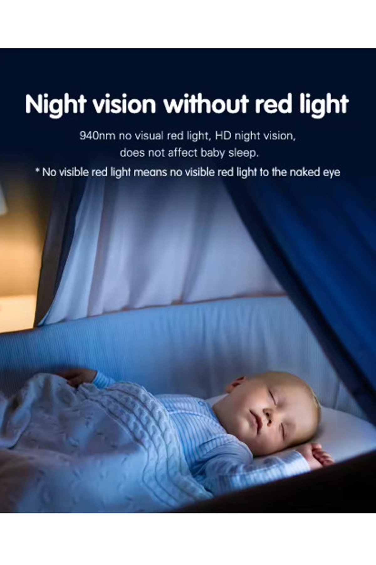 5 Inc Ekran Bebek Kamerası Monitörlü Konuşma Özellikli Işıklı Gece Görüslü Kamera ( Lisinya )