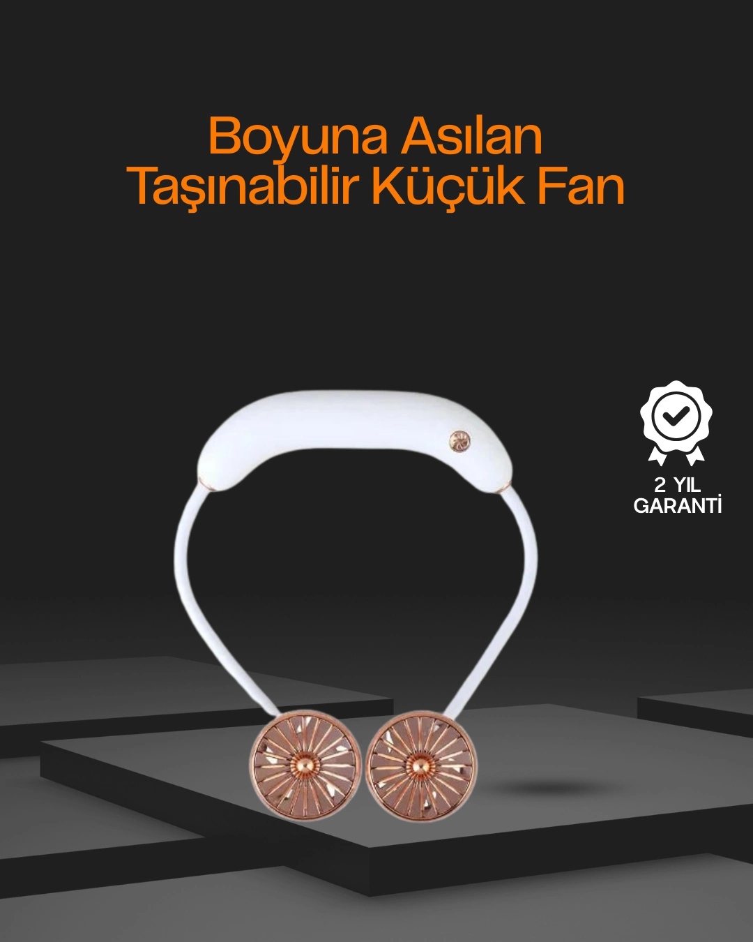 5 Kanatlı Sessiz Mini Fan 3 Vitesli Katlanabilir Asılabilir ( Lisinya )
