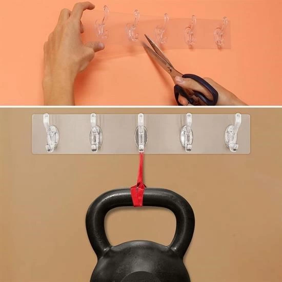 5'li Güçlü Yapışkanlı Şeffaf Duvar Askısı Banyo Mutfak Düzenleyici Pratik Askılık ( Lisinya ) 5'li Güçlü Yapışkanlı Şeffaf Duvar Askısı Banyo Mutfak Düzenleyici Pratik Askılık ( Lisinya )