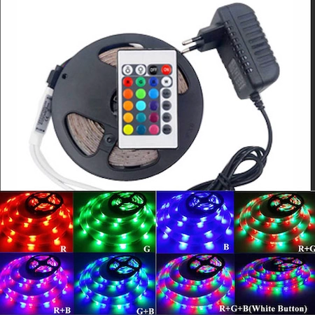 5 Metre Rgb Şerit Led Seti-iç Ve Dış Mekan Silikonlu-tak Çalıştır ( Lisinya ) 5 Metre Rgb Şerit Led Seti-iç Ve Dış Mekan Silikonlu-tak Çalıştır ( Lisinya )