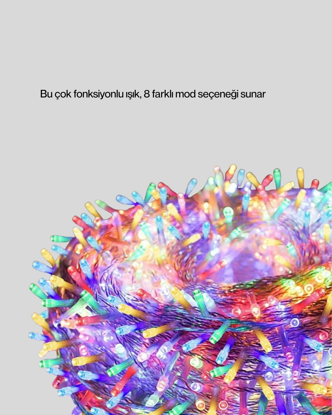 5 Metre Şeffaf Kablo Led Peri Işığı 50 Ampullü Dekoratif Led ( Lisinya )