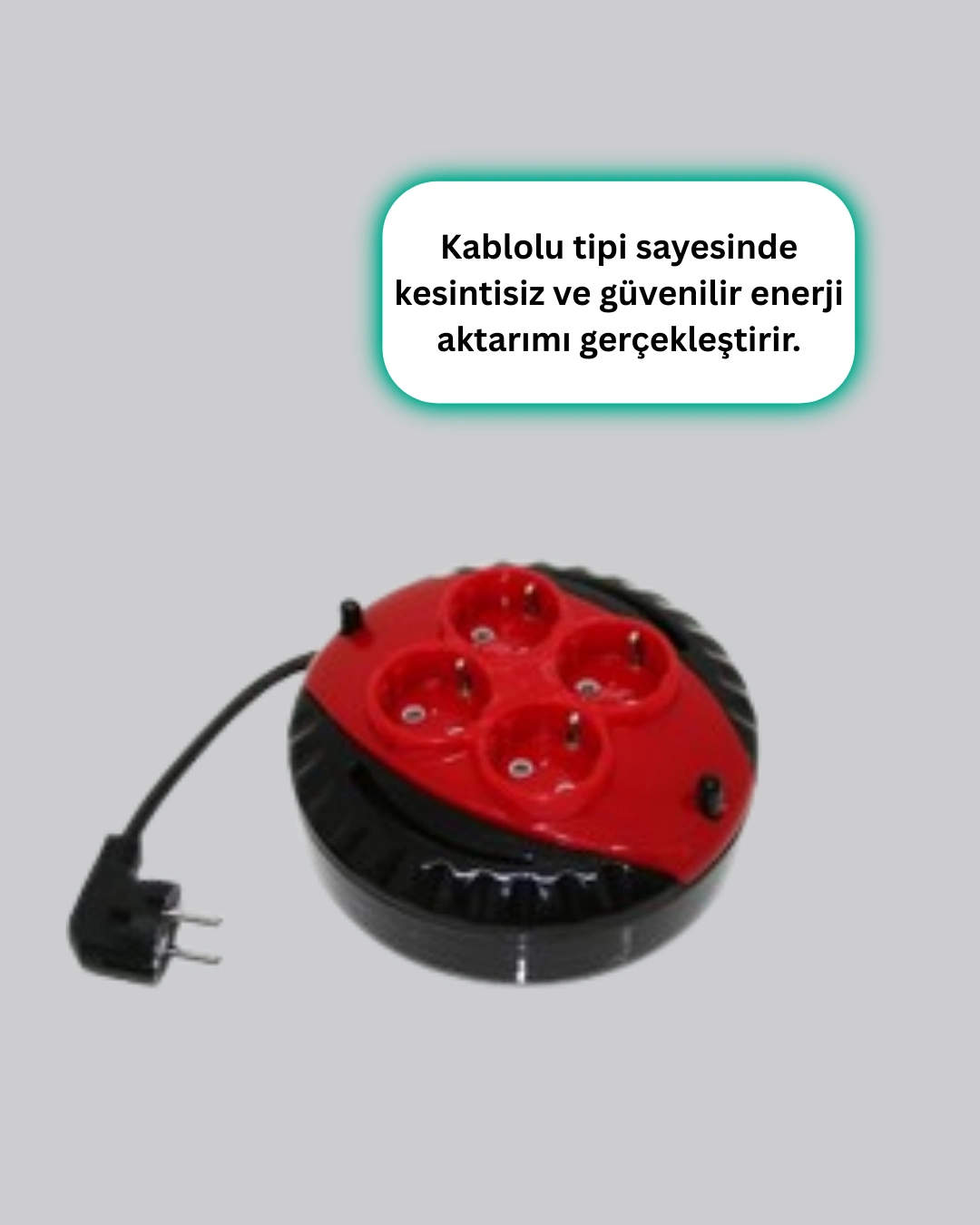 5 Metre Uzatma Kablolu 4 Prizli Makara Kırmızı ( Lisinya ) 5 Metre Uzatma Kablolu 4 Prizli Makara Kırmızı ( Lisinya )