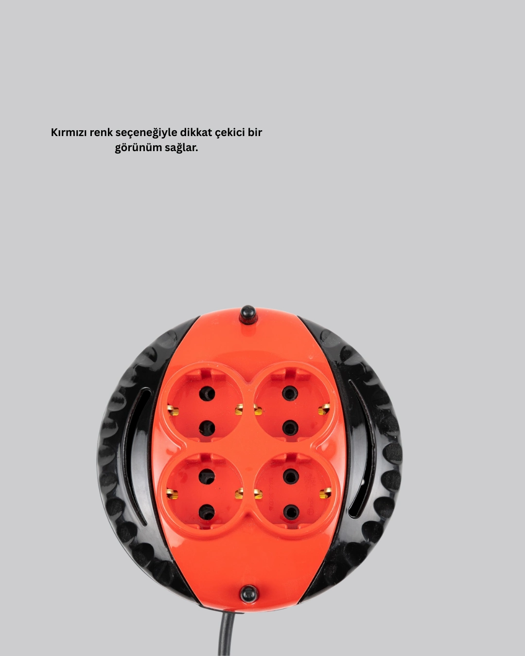 5 Metre Uzatma Kablolu 4 Prizli Makara Kırmızı ( Lisinya ) 5 Metre Uzatma Kablolu 4 Prizli Makara Kırmızı ( Lisinya )