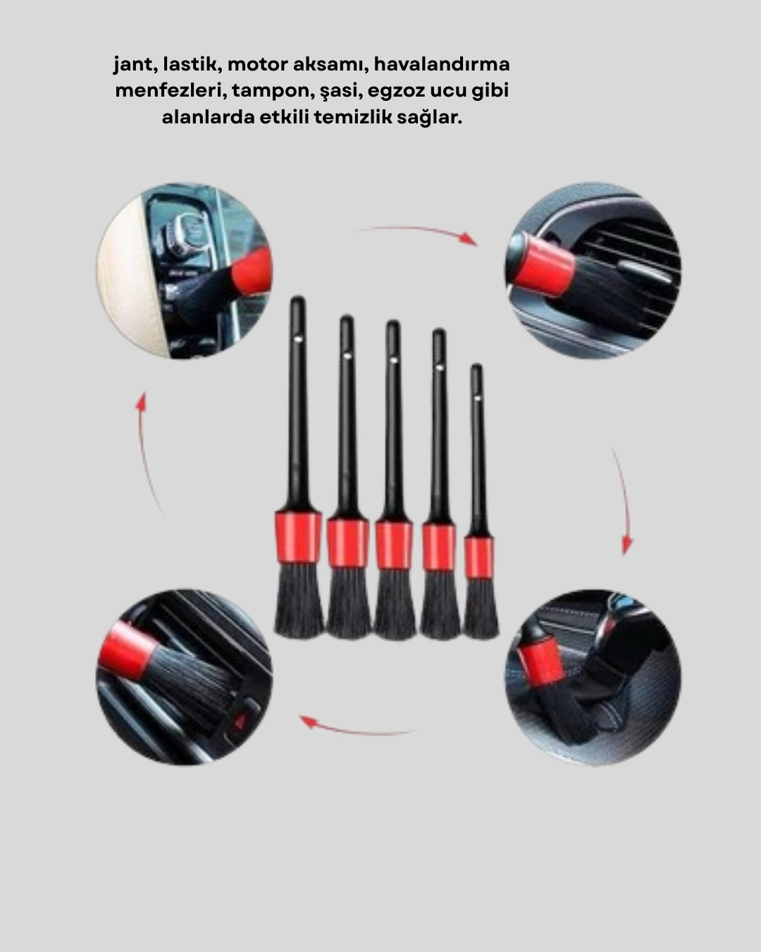 5 Parça Detay Temizlik Fırçası Seti Jant Motor Havalandırma İç Dış Temizlik ( Lisinya ) 5 Parça Detay Temizlik Fırçası Seti Jant Motor Havalandırma İç Dış Temizlik ( Lisinya )
