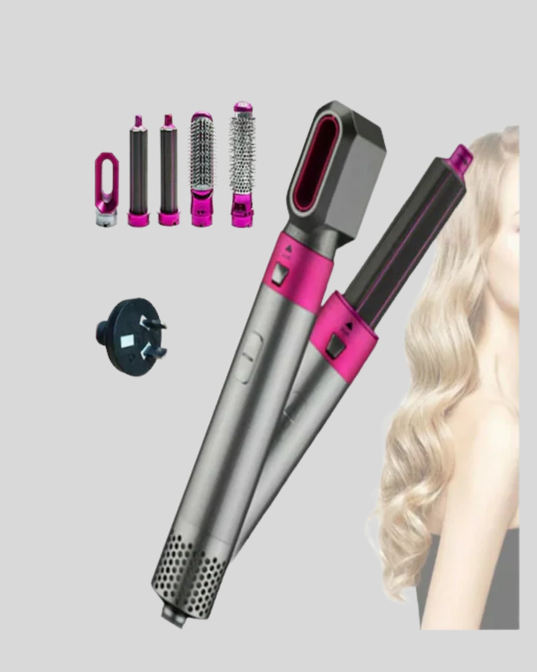 5 Parça Saç Şekillendirme Seti Düzleştirme Dalga Ve Bukle Yapma ( Lisinya )