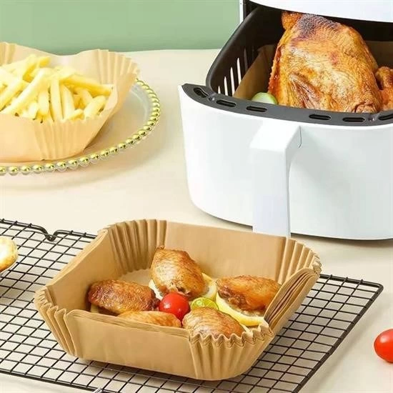 50 Adet Air Fryer Pişirme Kağıdı Tek Kullanımlık Hava Fritöz Yağ Geçirmez Yapışmaz Kare Tabak Model ( Lisinya ) 50 Adet Air Fryer Pişirme Kağıdı Tek Kullanımlık Hava Fritöz Yağ Geçirmez Yapışmaz Kare Tabak Model ( Lisinya )