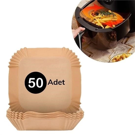 50 Adet Air Fryer Pişirme Kağıdı Tek Kullanımlık Hava Fritöz Yağ Geçirmez Yapışmaz Kare Tabak Model ( Lisinya ) 50 Adet Air Fryer Pişirme Kağıdı Tek Kullanımlık Hava Fritöz Yağ Geçirmez Yapışmaz Kare Tabak Model ( Lisinya )