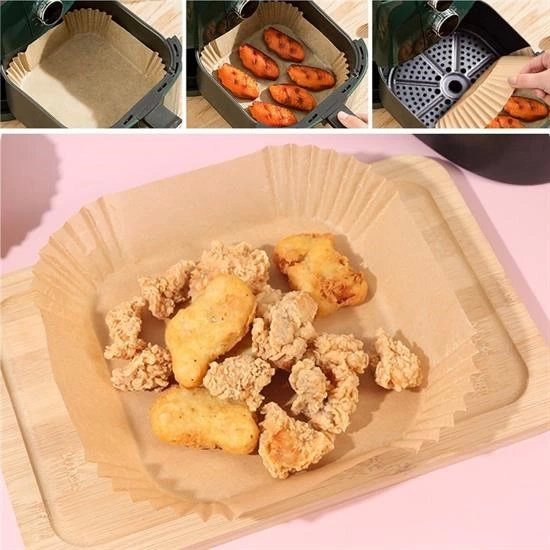 50 Adet Air Fryer Pişirme Kağıdı Tek Kullanımlık Yağ Geçirmez Yapışmaz Kare Tabak Model Pvc ( Lisinya ) 50 Adet Air Fryer Pişirme Kağıdı Tek Kullanımlık Yağ Geçirmez Yapışmaz Kare Tabak Model Pvc ( Lisinya )