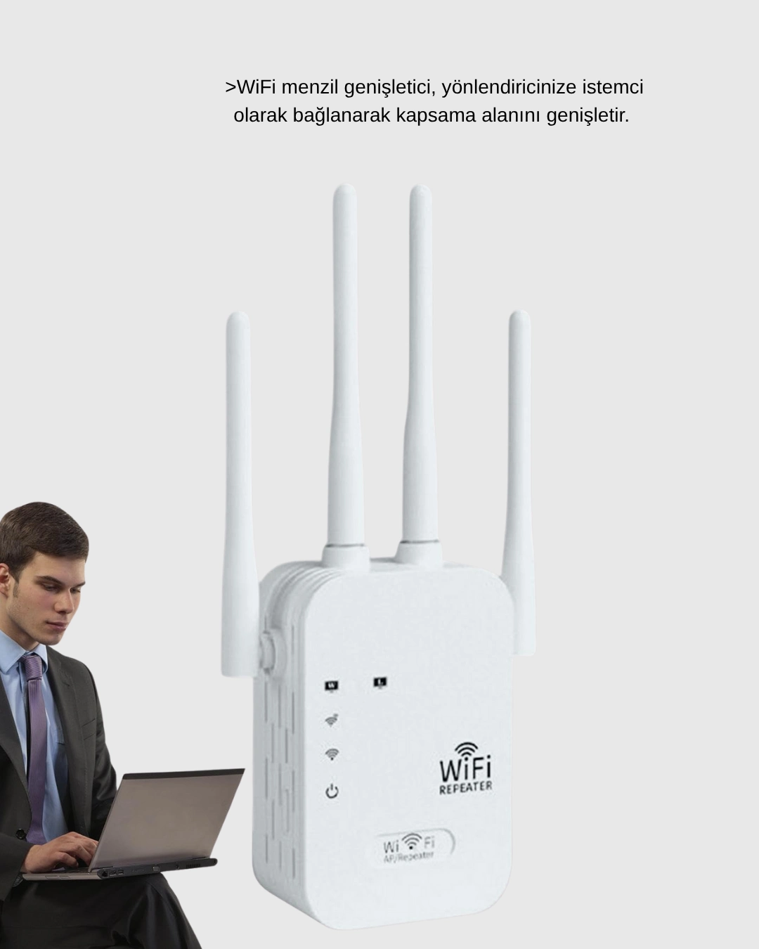 50 Cihaz Destekli 300mbps Kablosuz Sinyal Güçlendirici Rj45 Kablolu Kullanım ( Lisinya )