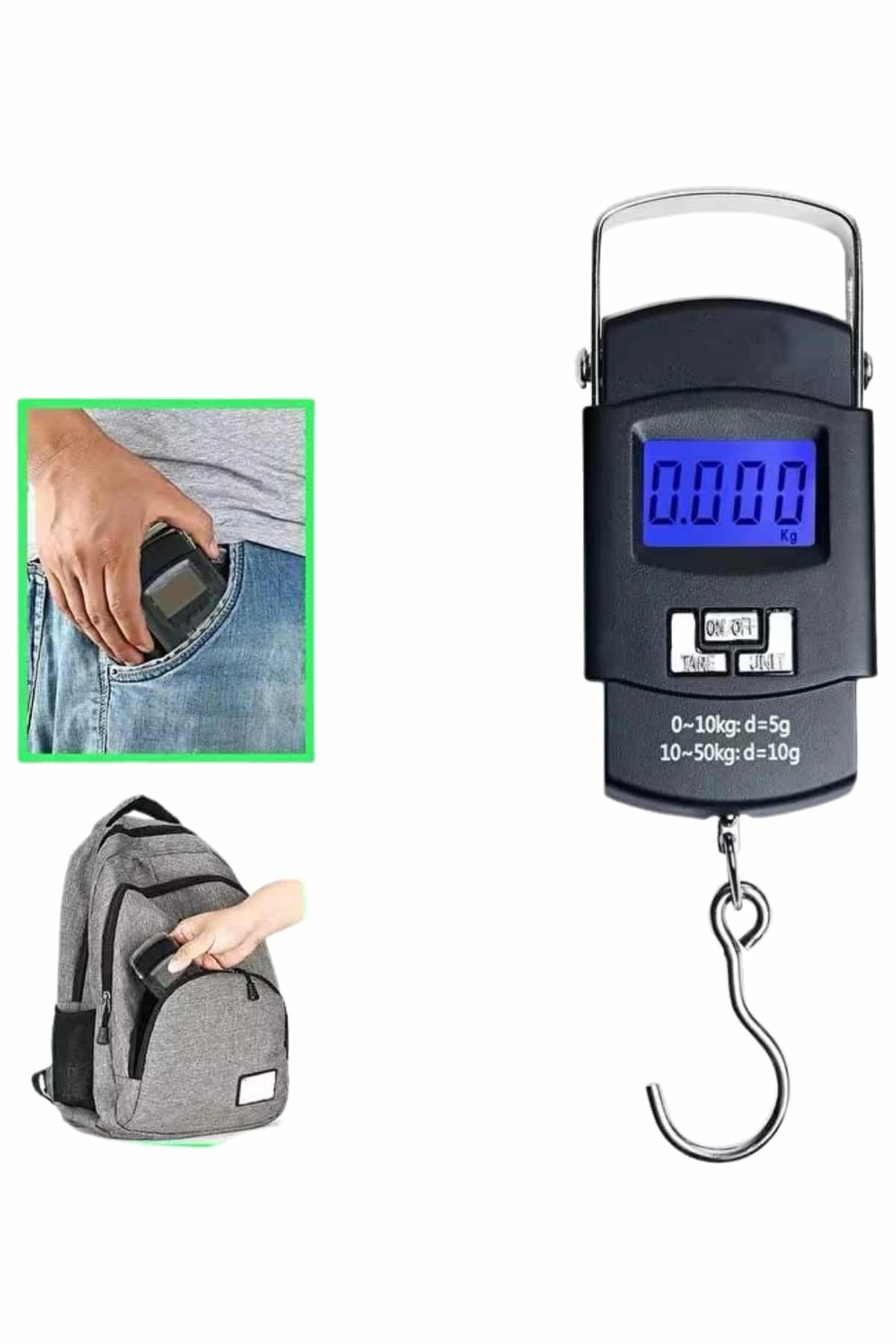 50 Kg Dijital El Terazisi Cep Tartısı El Kantarı Terazi ( Lisinya )