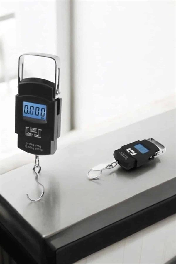 50 Kg El Kantarı Ağırlık Ölçer Dijital Ekranlı Kancalı Portatif ( Lisinya )