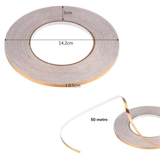 50 Metre Fayans Arası Şerit Dekoratif Yapışkan Renkli Dekor Su Geçirmez Sızdırmaz Altın Bant ( Lisinya ) 50 Metre Fayans Arası Şerit Dekoratif Yapışkan Renkli Dekor Su Geçirmez Sızdırmaz Altın Bant ( Lisinya )