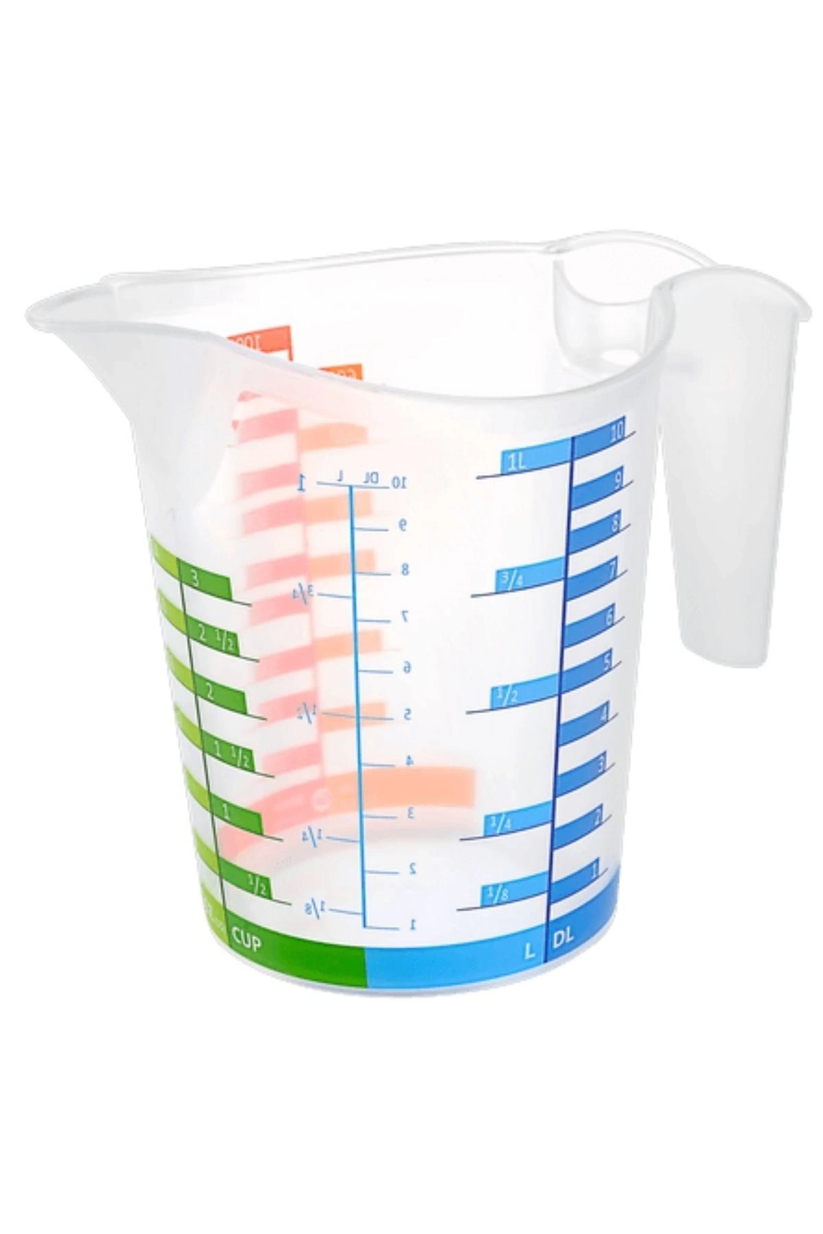 500 Ml Renkli Dereceli Sert Plastik Mutfak Ölçü Kabı ( Lisinya ) 500 Ml Renkli Dereceli Sert Plastik Mutfak Ölçü Kabı ( Lisinya )