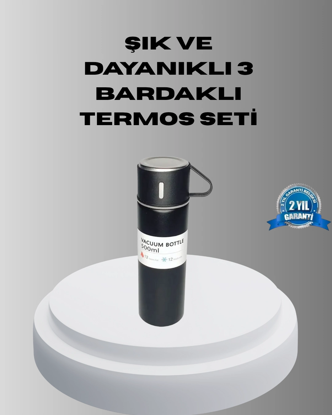 500 Ml Vakumlu Termos – Çift Kat Paslanmaz Çelik, Sızdırmaz Kapağıyla Sıcak Ve Soğuk İçeceklere Özel ( Lisinya )