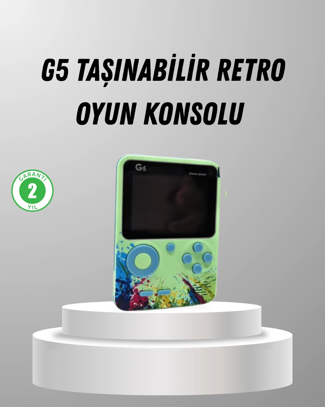 500 Oyunlu G5 Retro Mini Oyun Konsolu 3 İnç Ekran Ve Av Tv Desteği ( Lisinya )