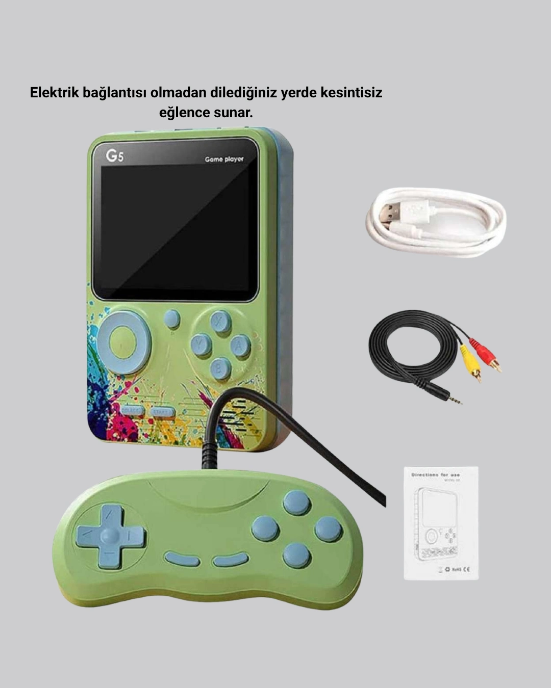 500 Oyunlu G5 Retro Mini Oyun Konsolu 3 İnç Ekran Ve Av Tv Desteği ( Lisinya ) 500 Oyunlu G5 Retro Mini Oyun Konsolu 3 İnç Ekran Ve Av Tv Desteği ( Lisinya )