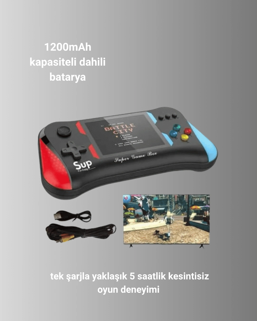 500 Retro Oyunlu Taşınabilir El Konsolu – X7m Modeli ( Lisinya )
