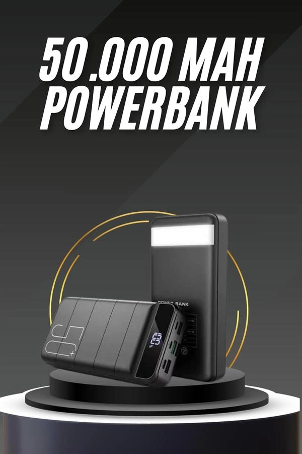 50.000 Mah Led Dijital Göstergeli Usb Çıkışı Powerbank ( Lisinya )