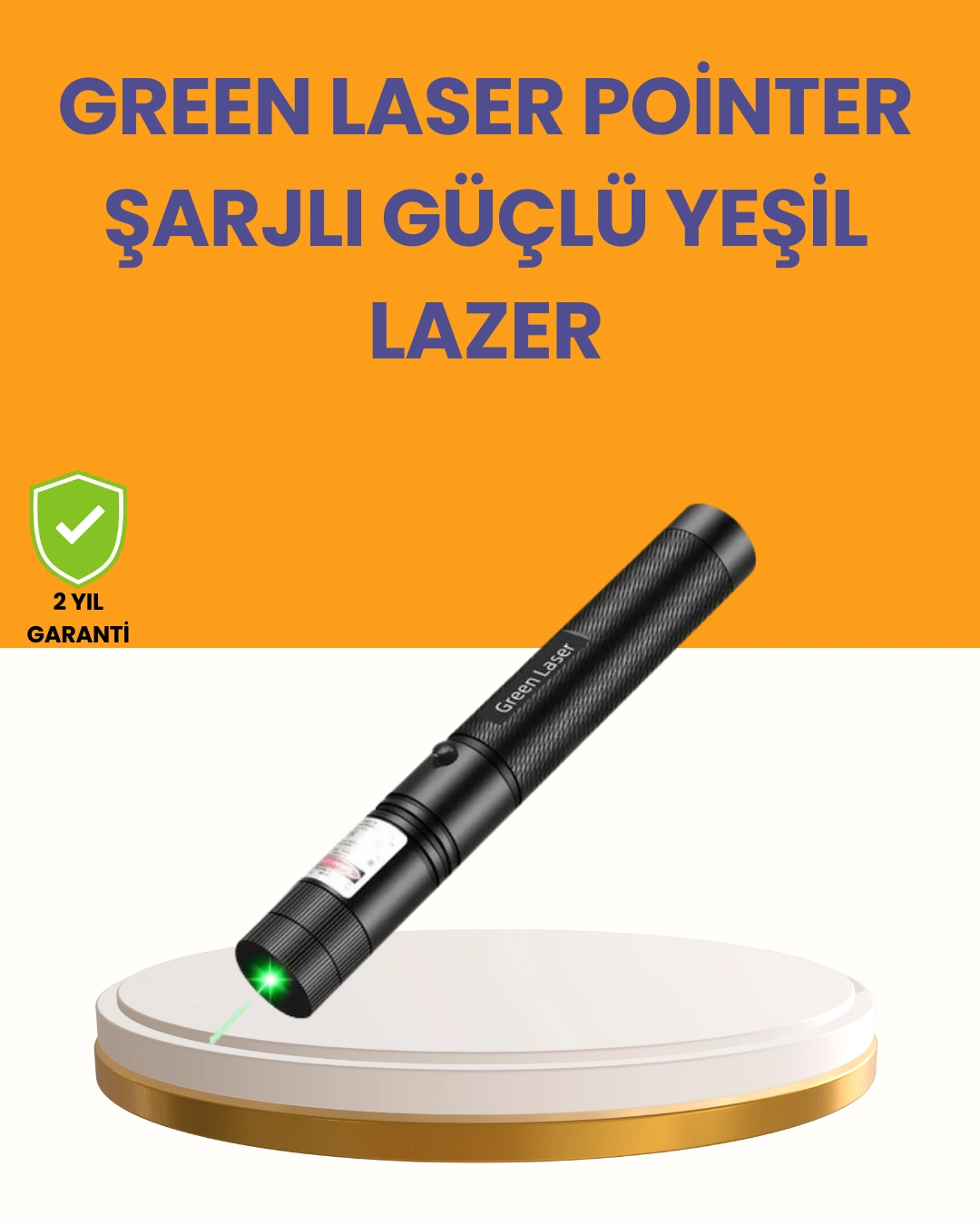 5000mw Yeşil Lazer Pointer Profesyonel Uzun Menzilli ( Lisinya )