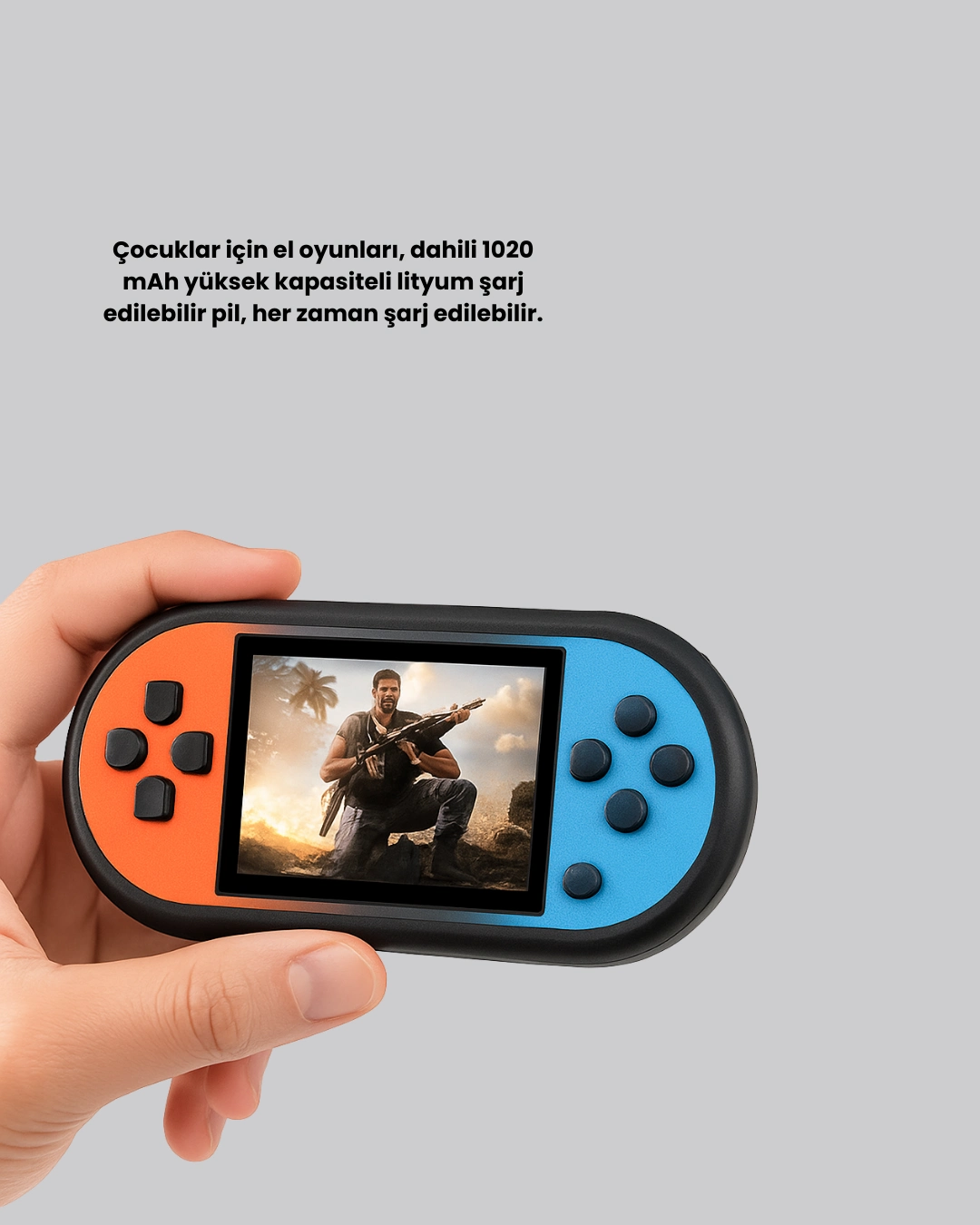 520 Oyunlu Mini Oyun Konsolu Av Çıkışlı Hd Lcd Ekranlı ( Lisinya )