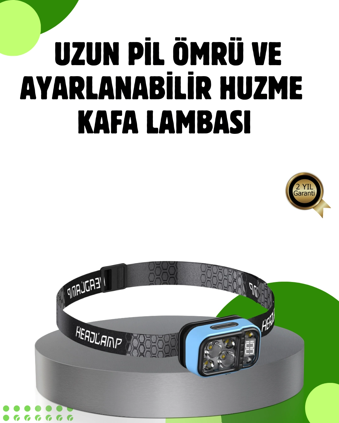 53 Modlu Süper Parlak Led Kafa Lambası Type C Şarjlı Güç Göstergeli ( Lisinya )