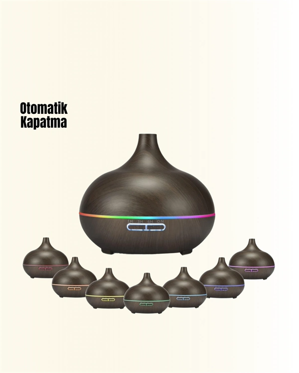 550 Ml Ultrasonik Yağ Difüzörü Ve Soğuk Buhar Nemlendirici ( Lisinya )