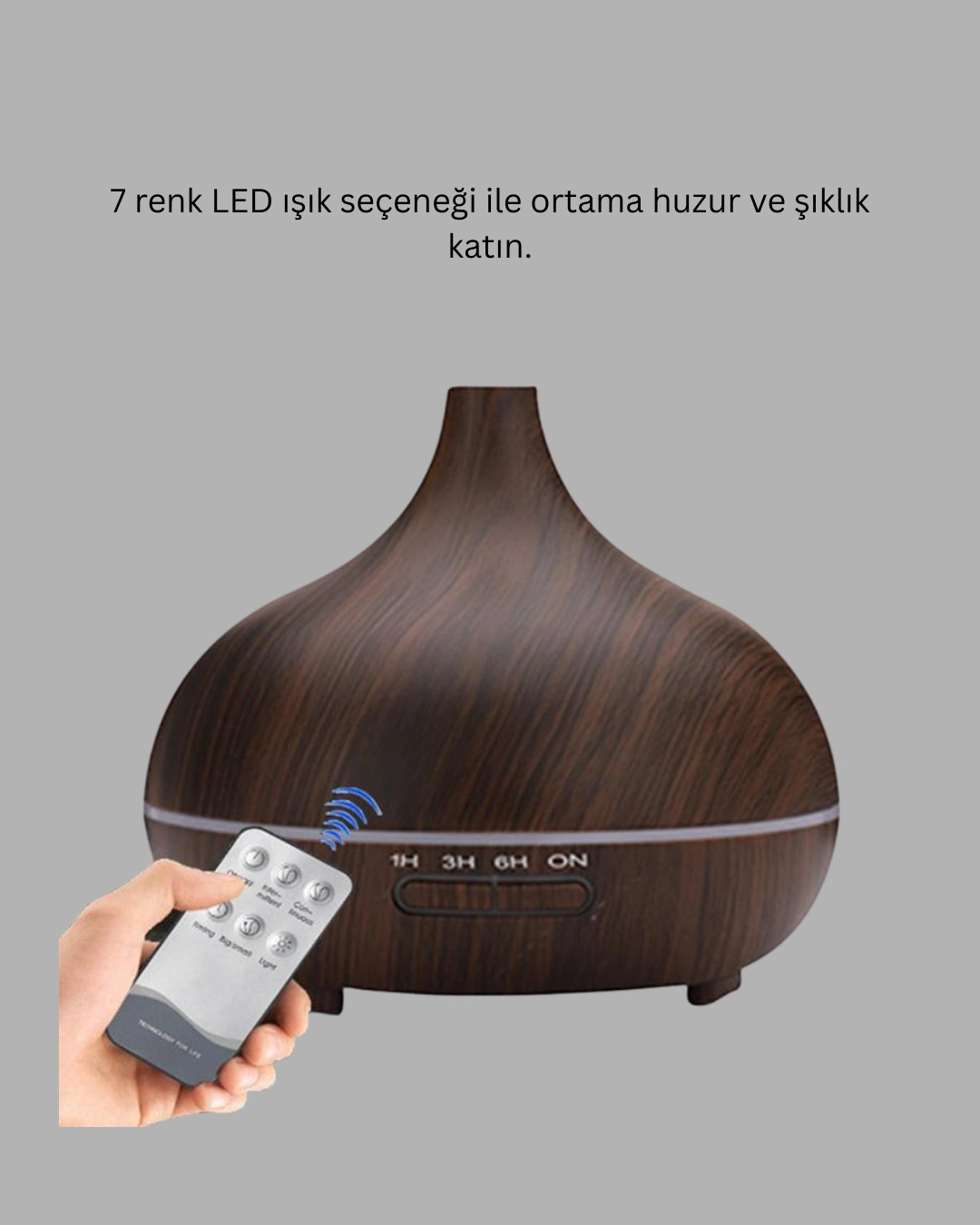 550ml Ultrasonik Hava Nemlendirici Ve Aromaterapi Difüzörü ( Lisinya )