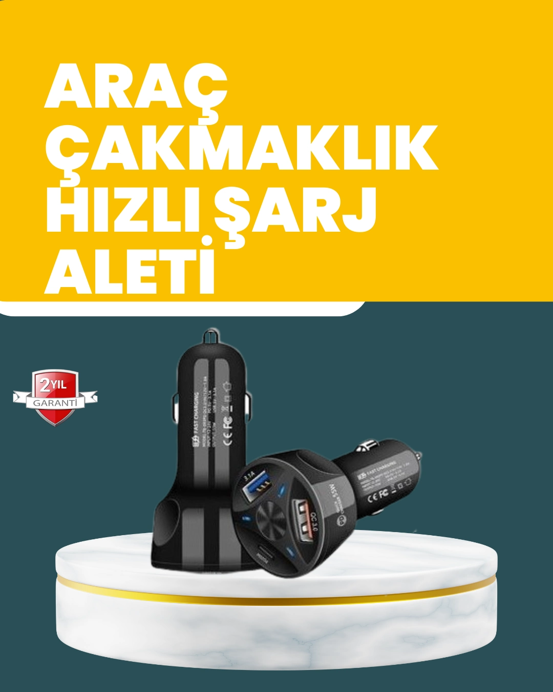 55w Hızlı Şarj Araç Çakmaklık Adaptörü Qc 3.0 Pd ( Lisinya )